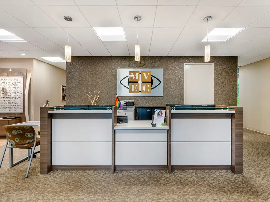 Welcome desk inside Montgomery Village Eye Center