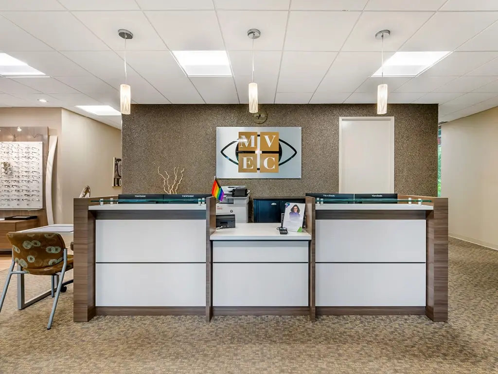 Welcome desk inside Montgomery Village Eye Center