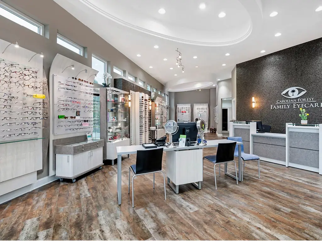 Showroom inside Carolina Forest Family Eyecare