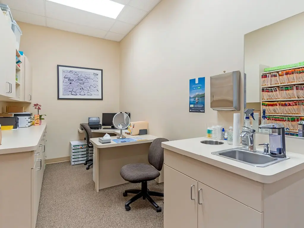 Pre exam room inside Tabak Optometry