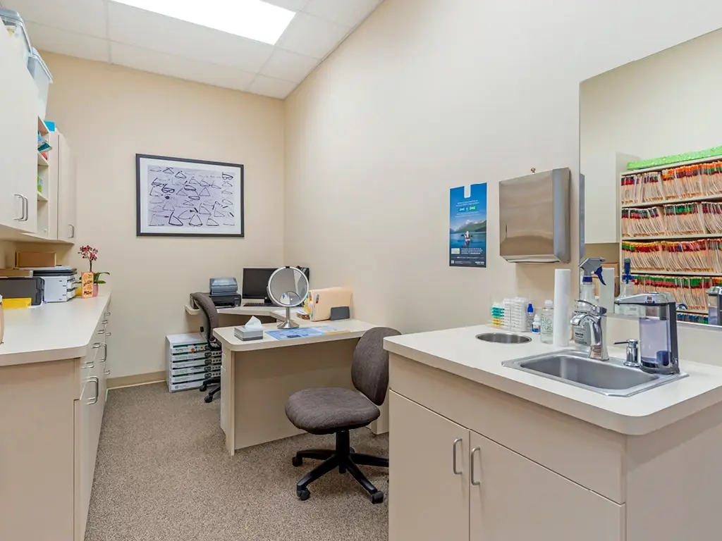 Pre exam room inside Tabak Optometry