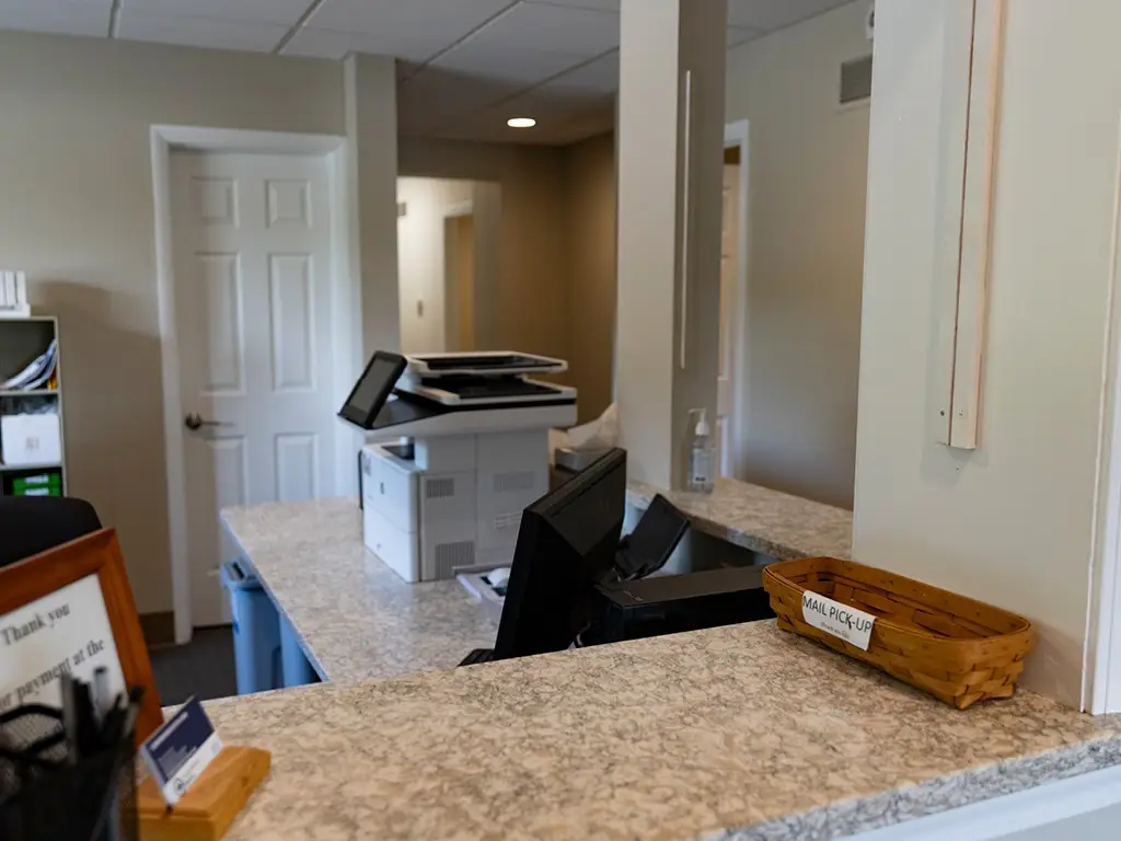 Welcome desk inside Comprehensive Eye Care in Beavercreek