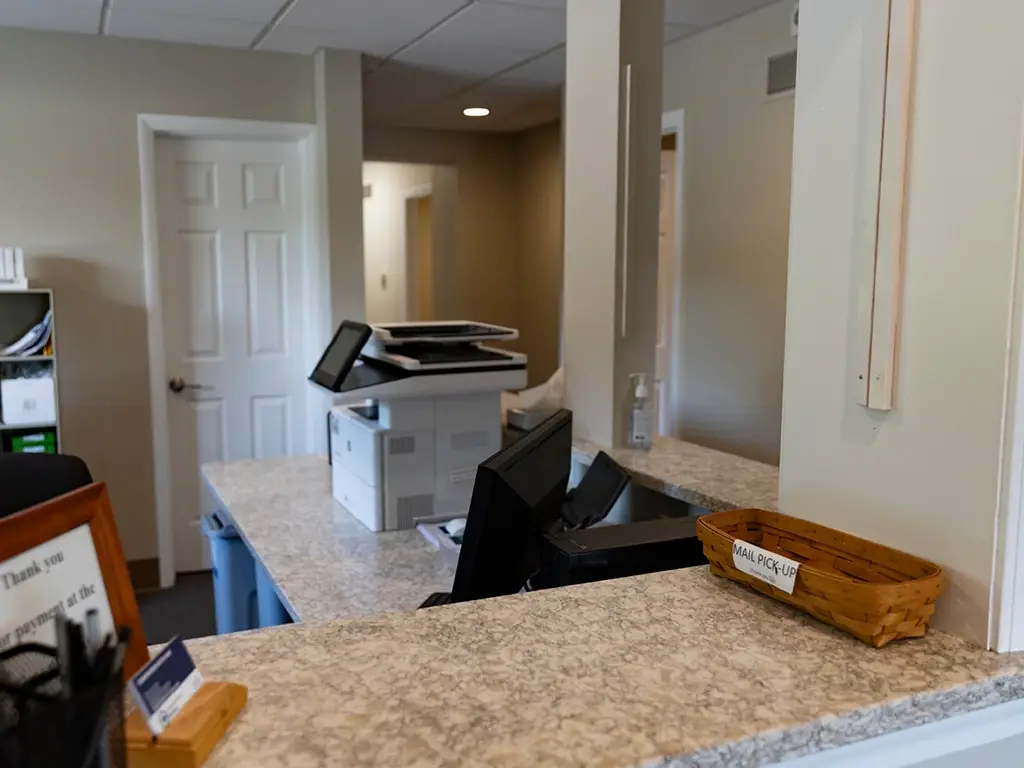 Welcome desk inside Comprehensive Eye Care in Beavercreek