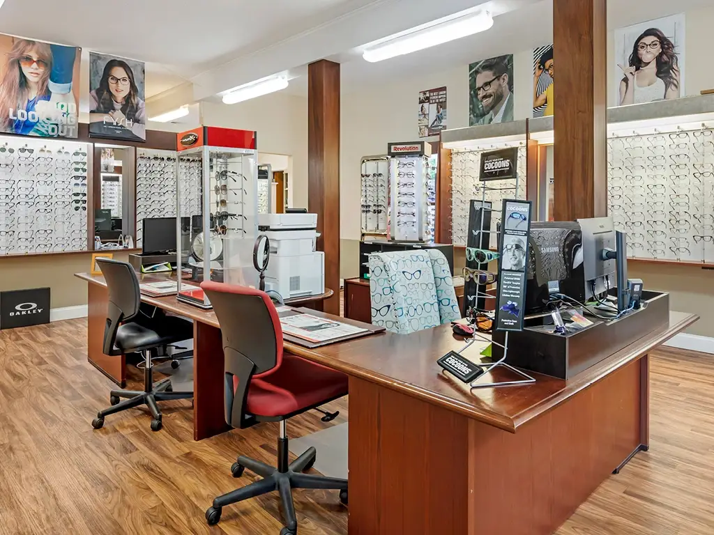 Showroom inside Visionary Optometry