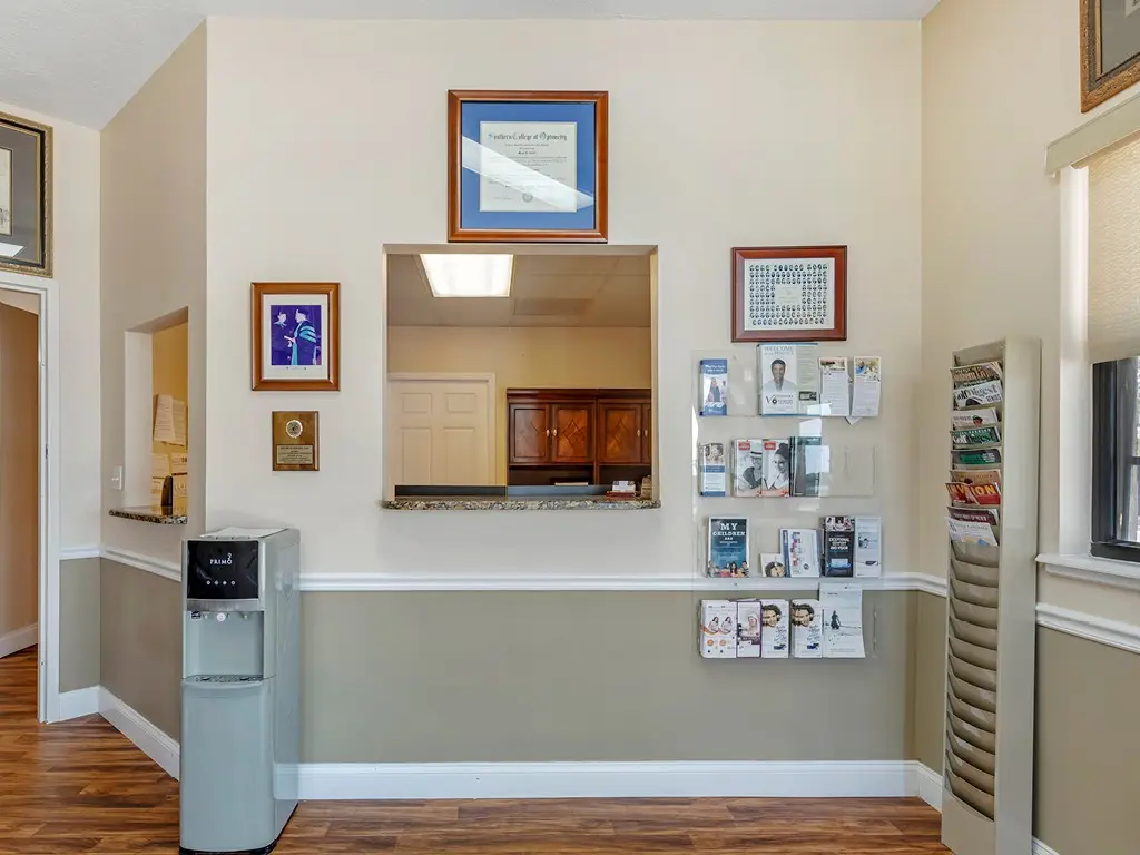 Welcome desk inside Visionary Optometry