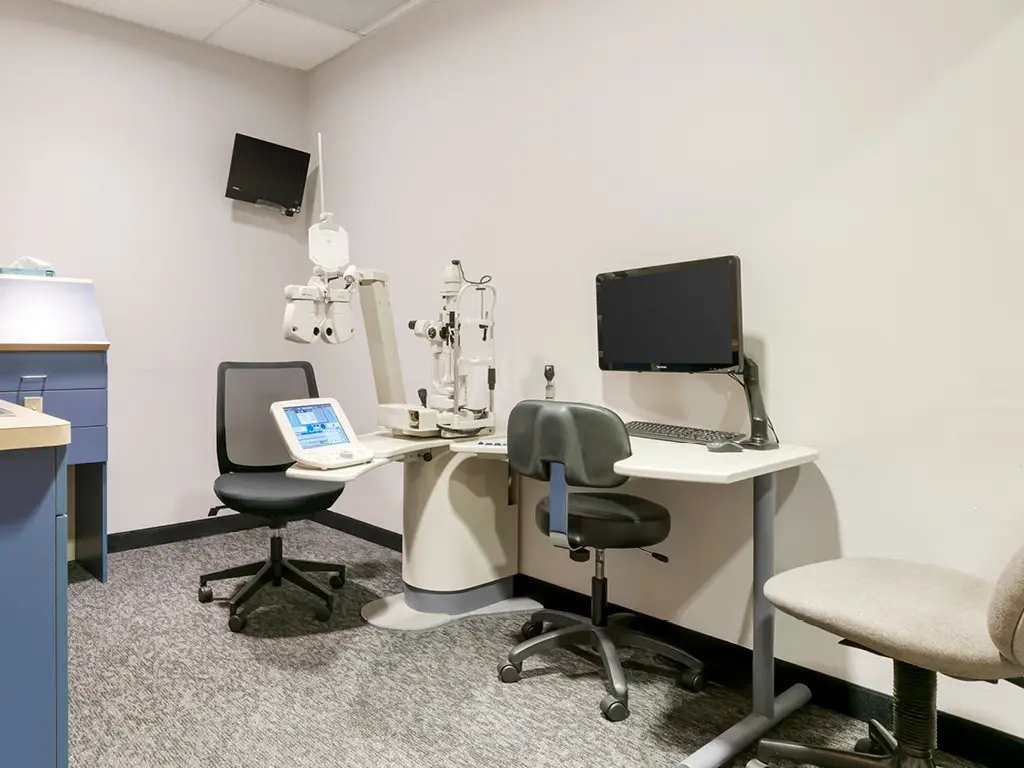 Exam room inside Cascade Eye Care