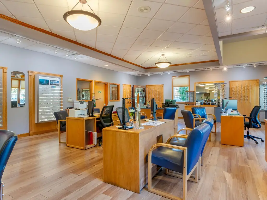 Dispensing tables inside Cascade Eye Care