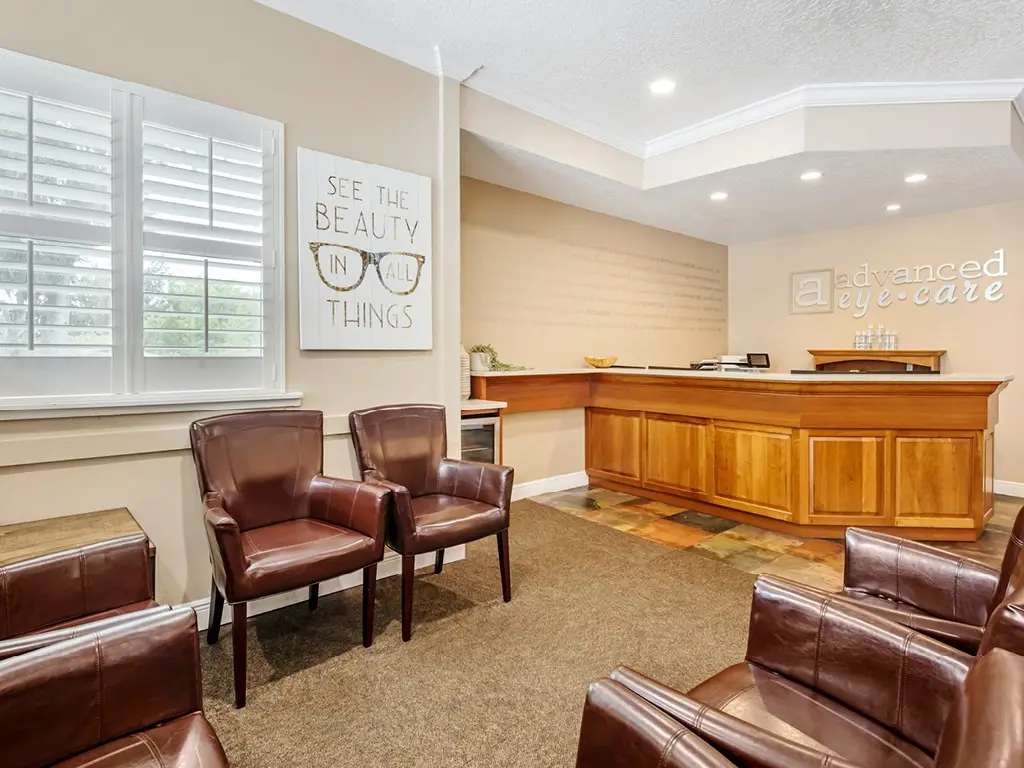 Welcome desk inside Advanced EyeCare