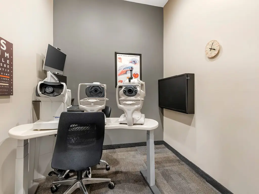 Pre-exam room inside Fridley Optical