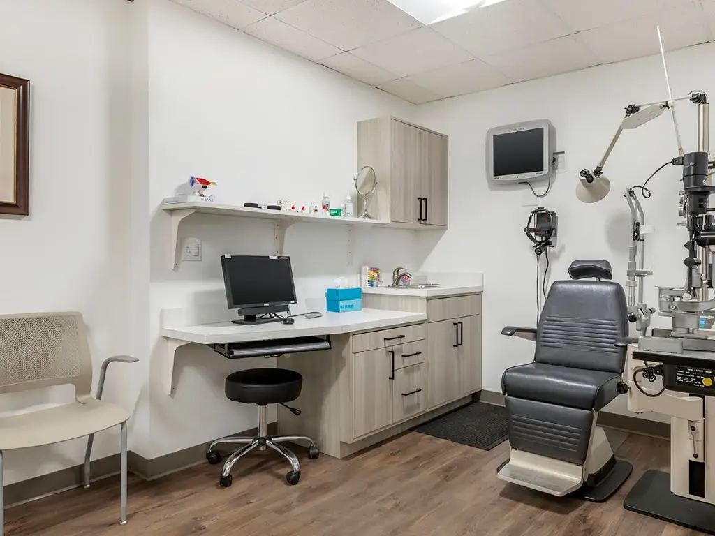 Eye exam room at Northway Eye & Contact Lenses Center 1545 Northway Drive