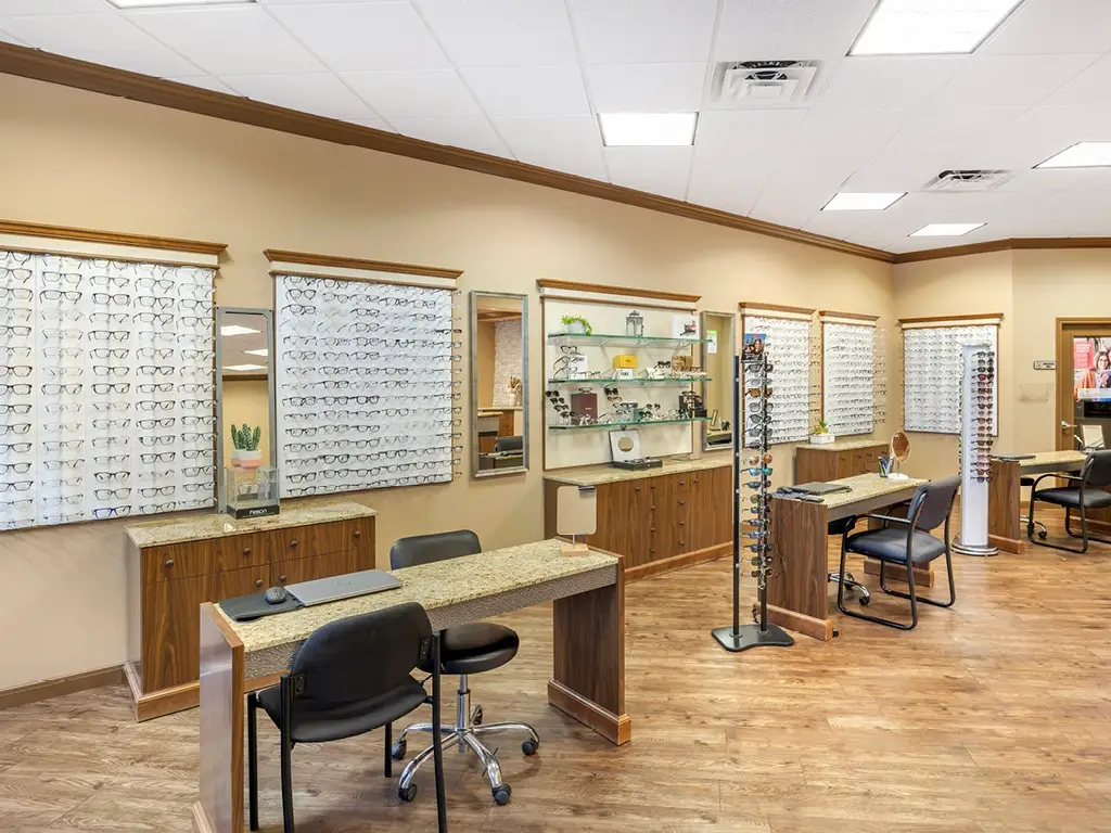 Bastrop Family Eye Care frame display