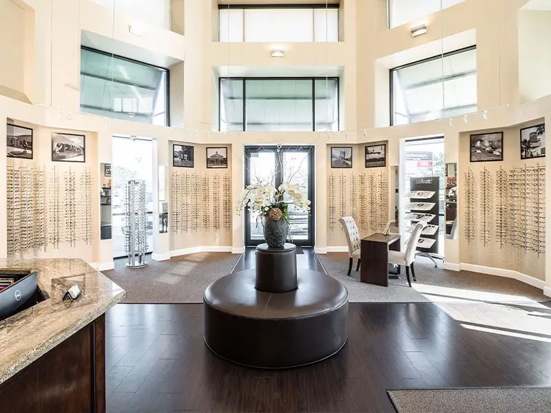 Pearland Professional Vision - Interior with glasses display
