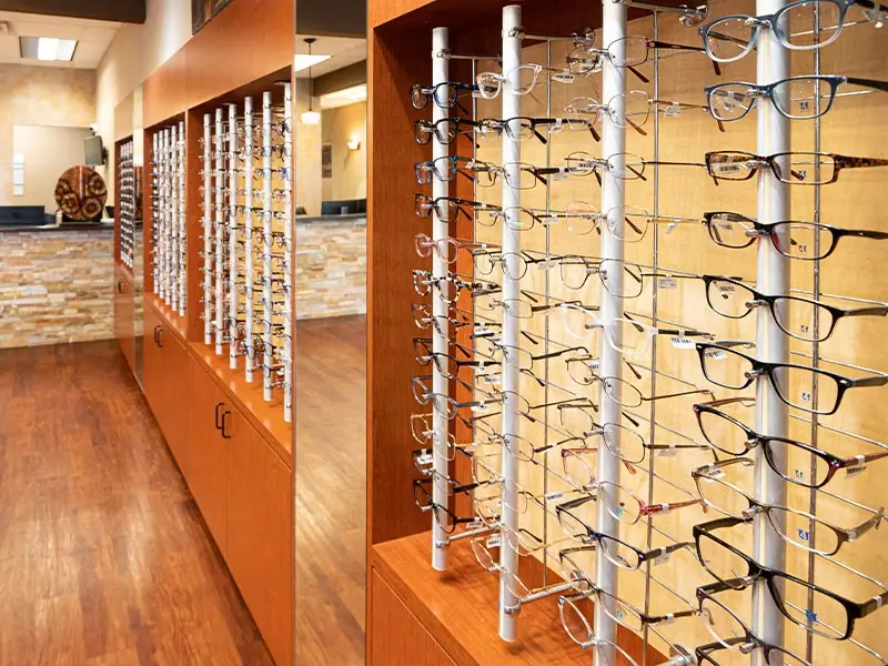 Eyeglasses display at MEC Spring Klein