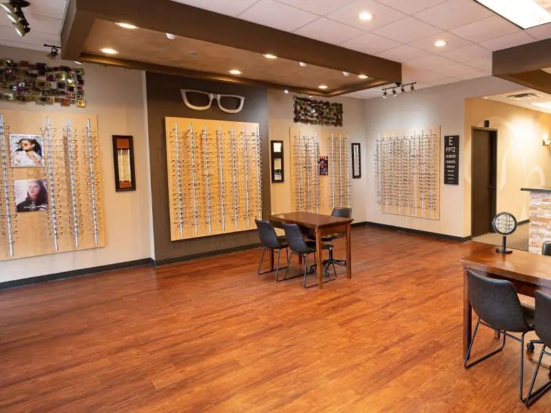 Eyeglasses displays at Spring Klein