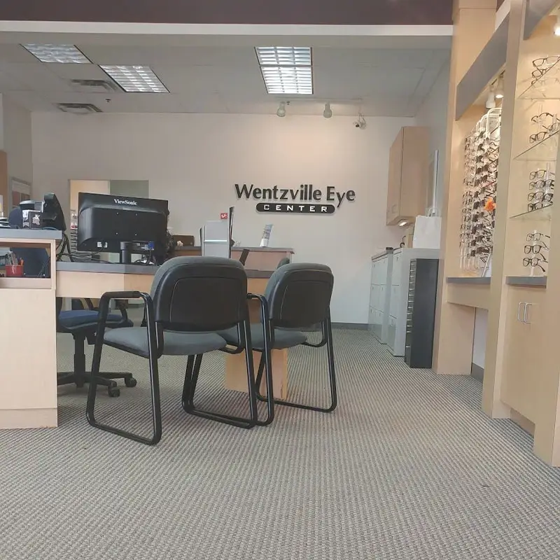 Glasses display at Wentzville Eye