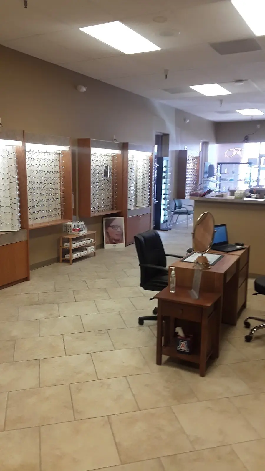 Optical dispensary display at Tanque Verde Alvernon Optical.
