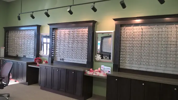 Eyeglasses display at the Shawnee Optical in Dayton.