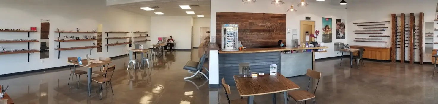 Interior front office and waiting room at Potranco Omni Vision.
