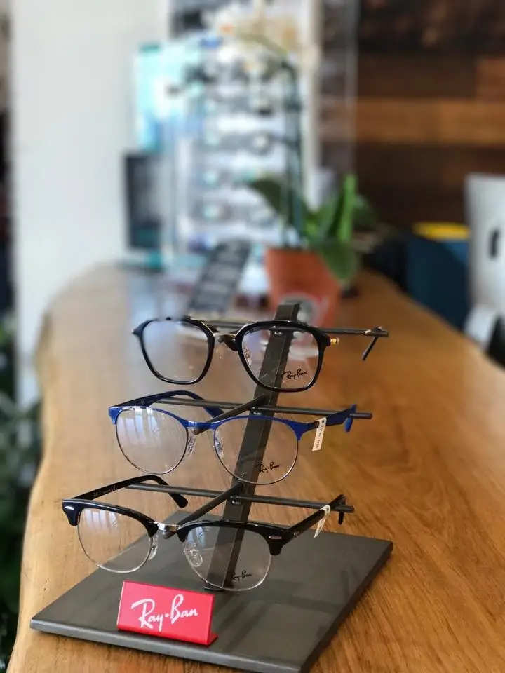 Two Rayban glasses on display at Potranco Omni Vision.