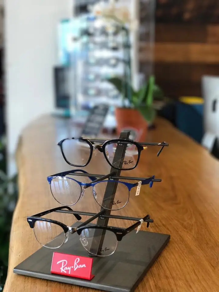Two Rayban glasses on display at Potranco Omni Vision.