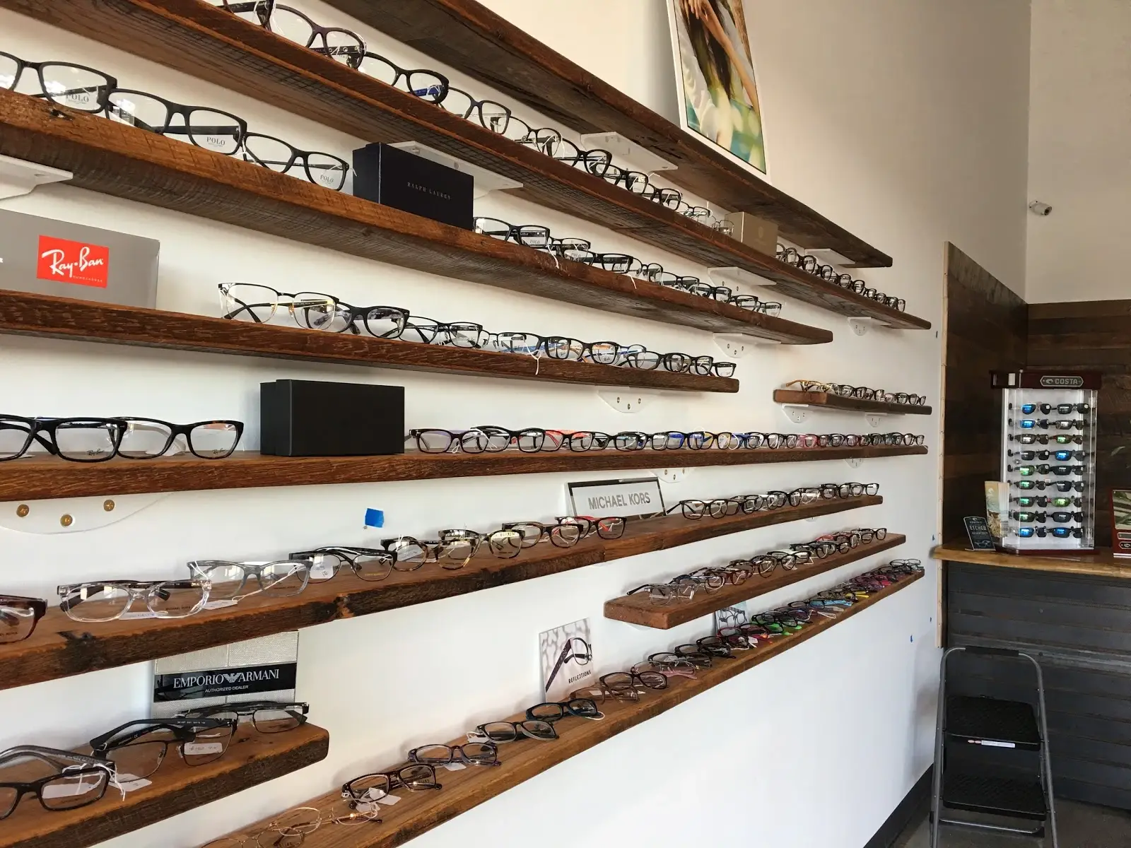 Eyeglasses display at Potranco Omni Vision.