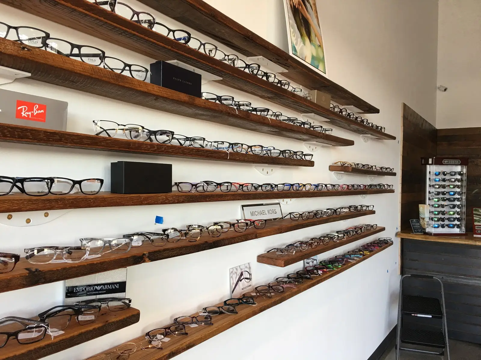 Eyeglasses display at Potranco Omni Vision.