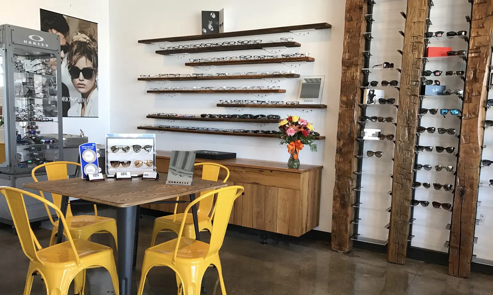 Eyeglasses display at Potranco Omni Vision.