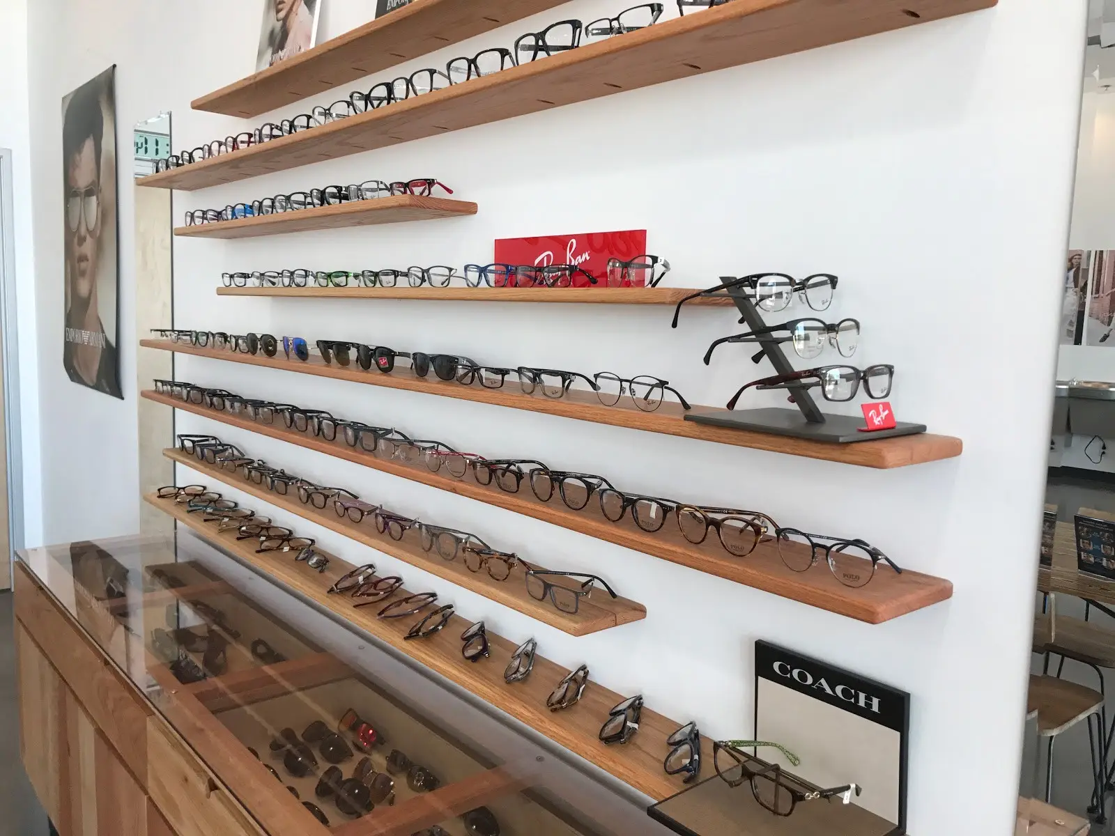 Eyeglasses display at Omni Vision Westloop.