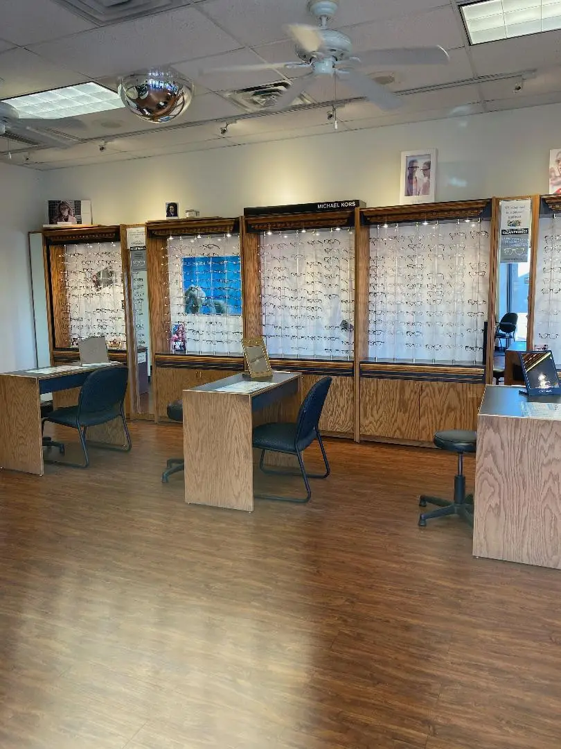 The interior front office and waiting room at Walzem EyeTX.