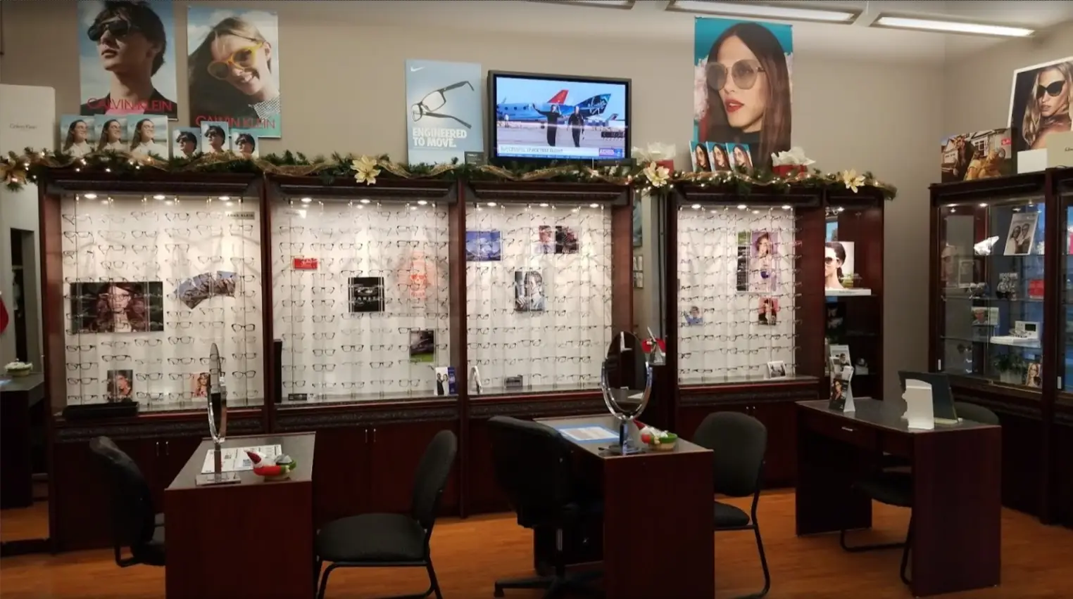 Eyeglasses display at Vineyard EyeTx.