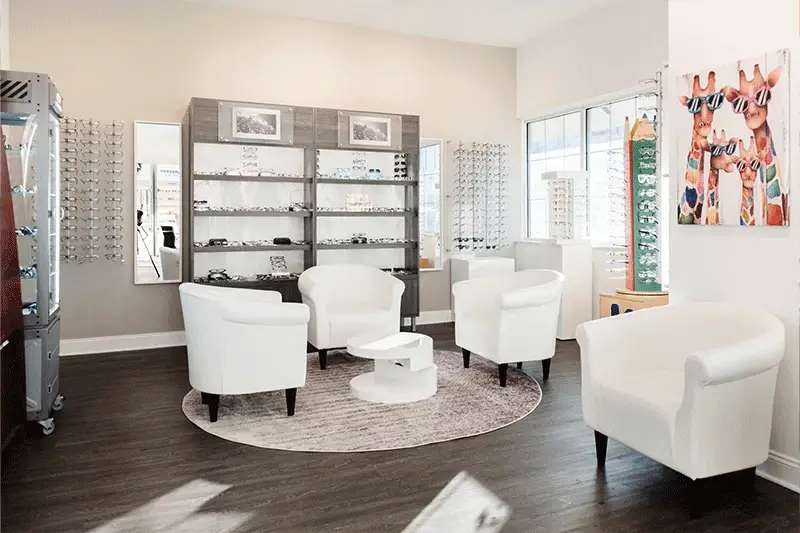 Waiting room at Clear Vision Family Eyecare