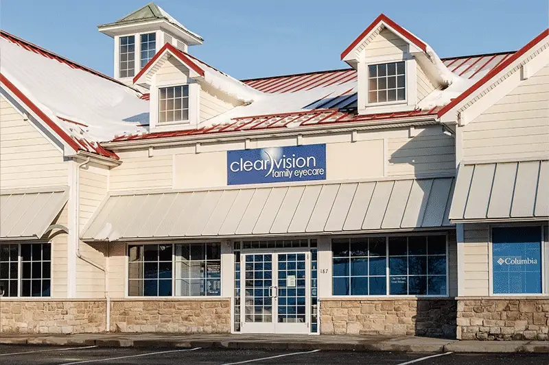 Exterior of Clear Vision Family Eyecare optometry office.