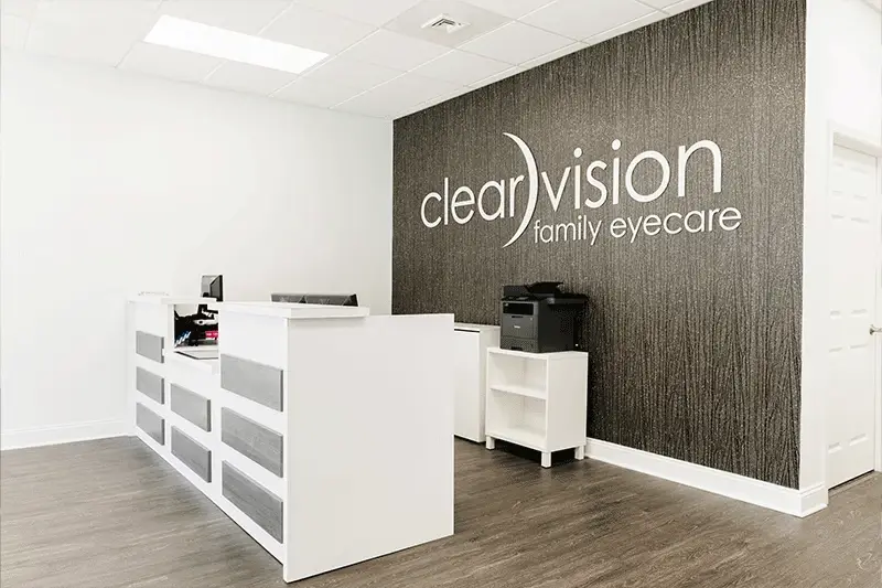 Front desk at Clear Vision Family Eyecare