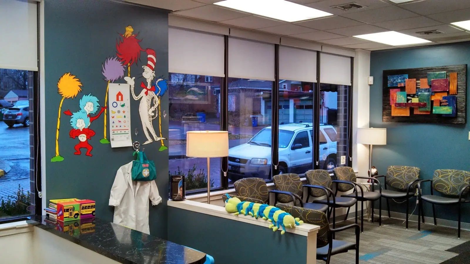 Waiting room at Eyes on Regent Square.