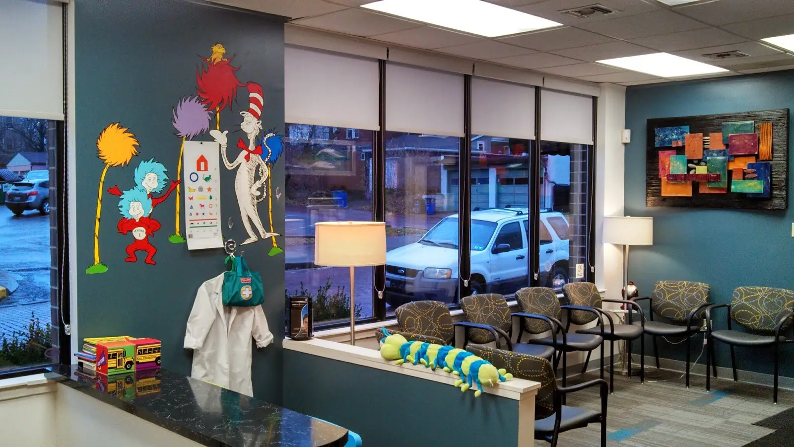 Waiting room at Eyes on Regent Square.
