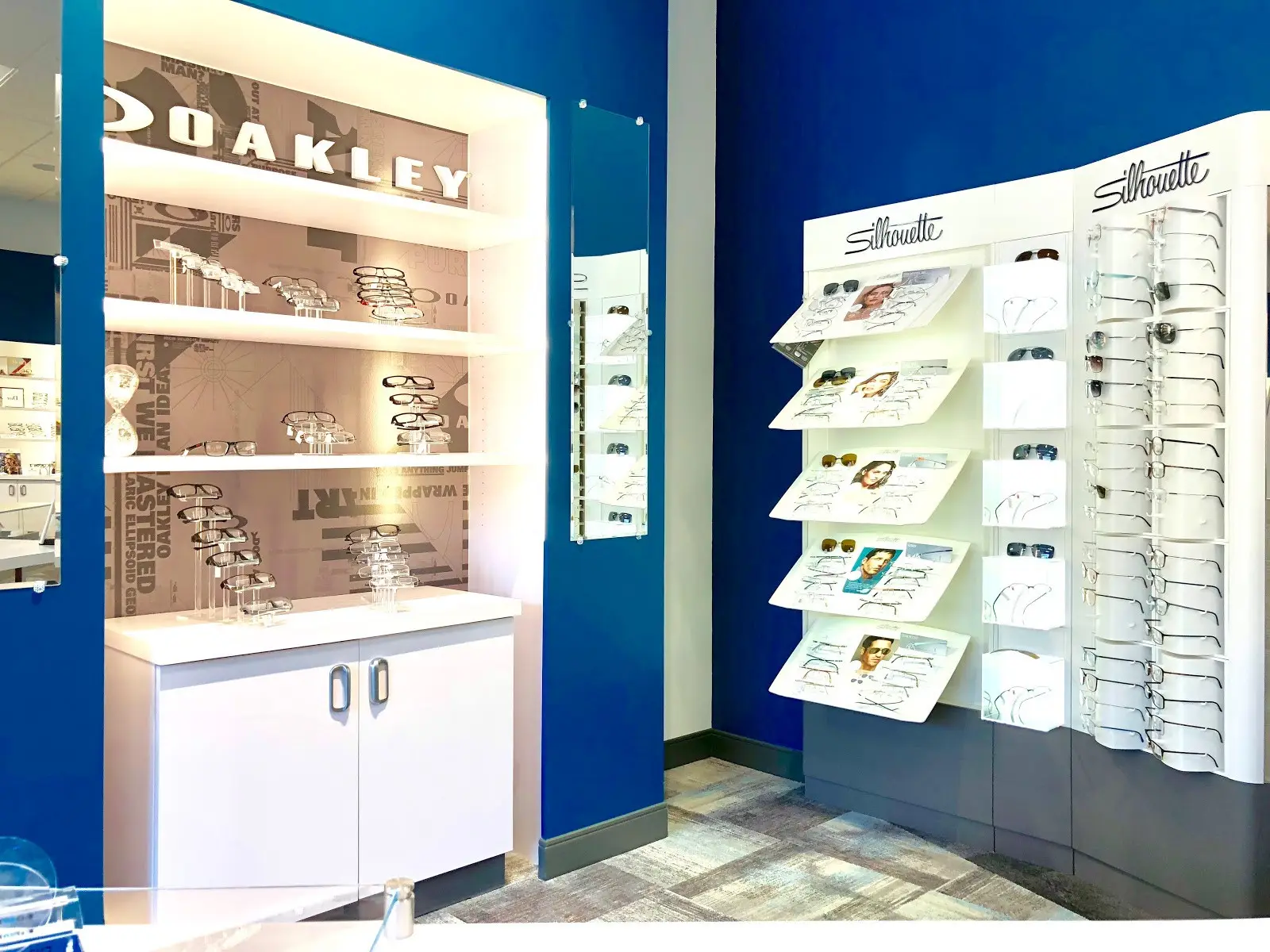 Vision Care Associates eyeglasses display.