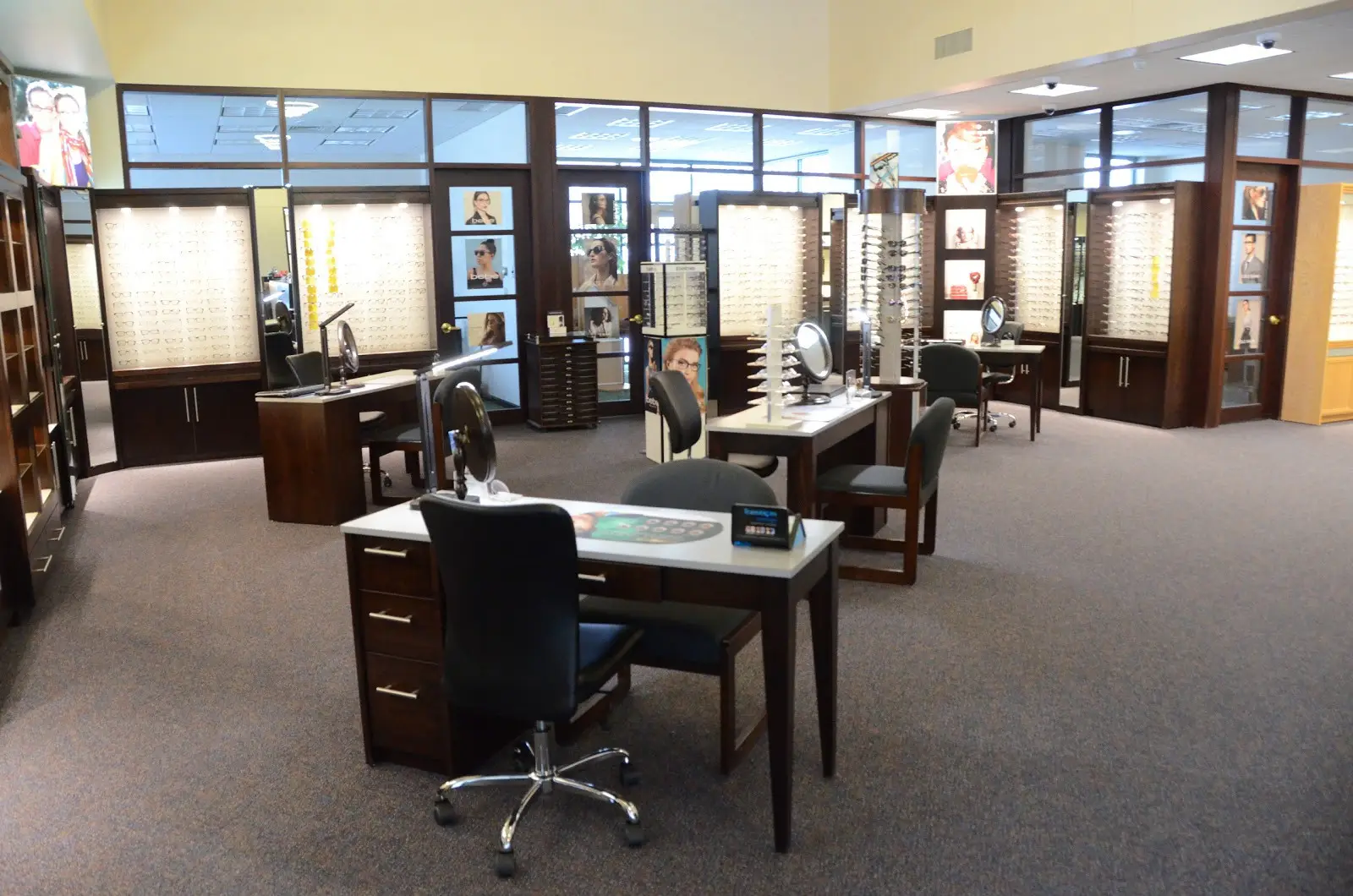 Eyeglasses display at Elgin Family Eyecare