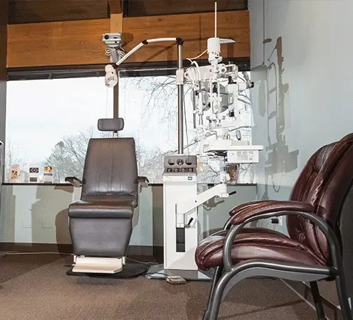 Exam room at Coventry EyeCare Associates.