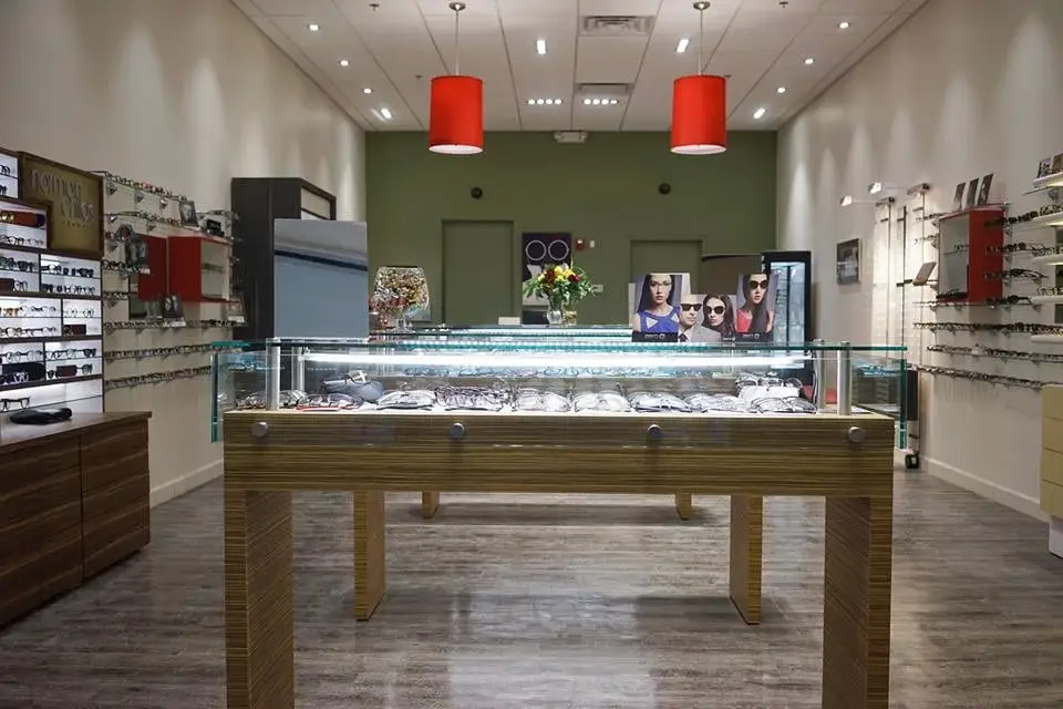 Inside Eyetique at 28699 Chagrin Boulevard