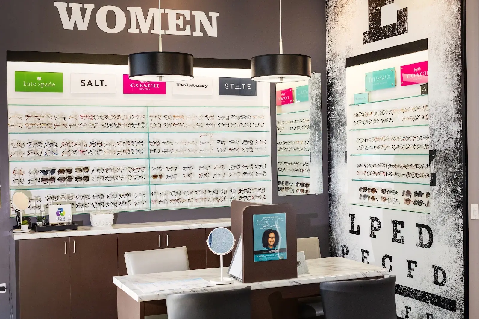 Advanced Eye Care Professionals Women Eye Glasses display,