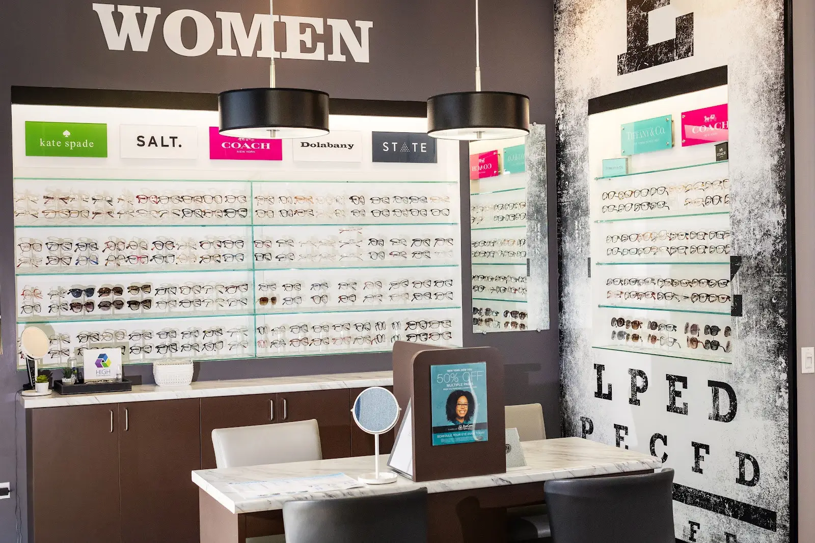Advanced Eye Care Professionals Women Eye Glasses display,