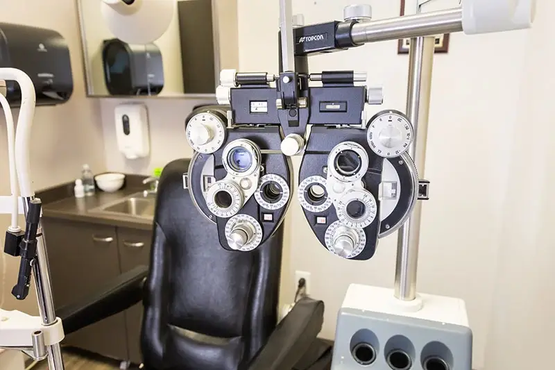 Exam room at Elk Grove Optical