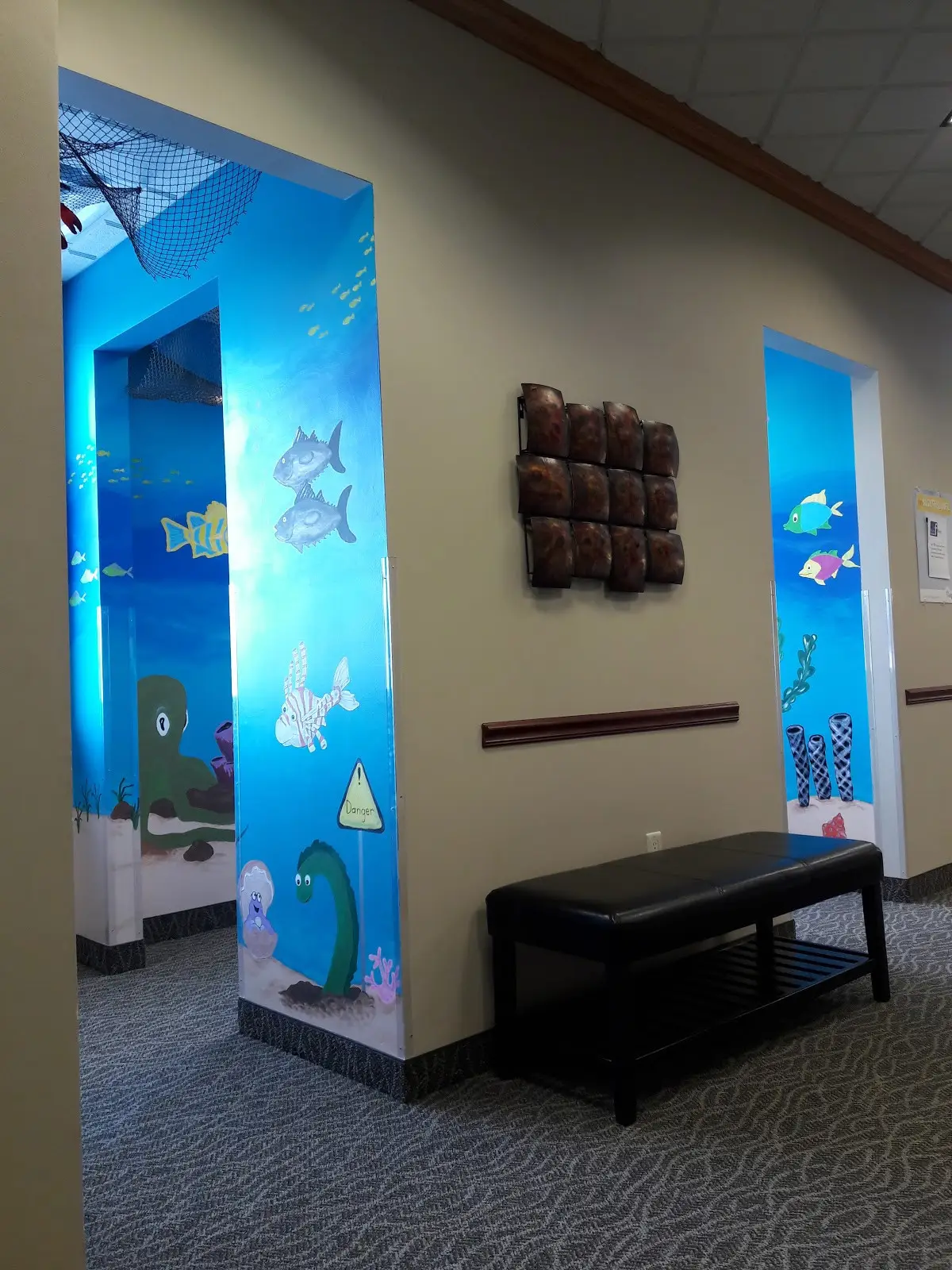 Fish wallpaper for Kids waiting area at Insight Waite Park office 206 Division Street, MN