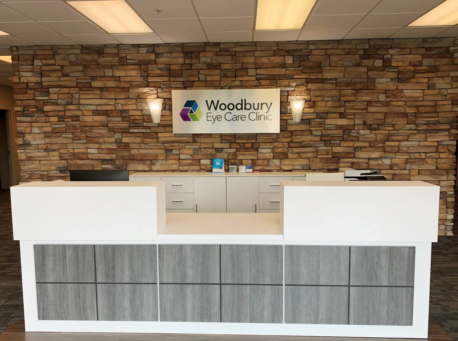 Woodbury Eyecare front office at 2070 Eagle Creek Lane.
