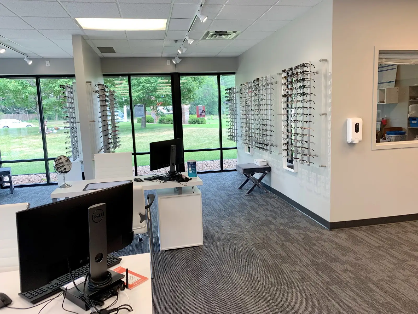 Eye glasses display at Eagle Creek Lane, Woodbury Eye Clinic
