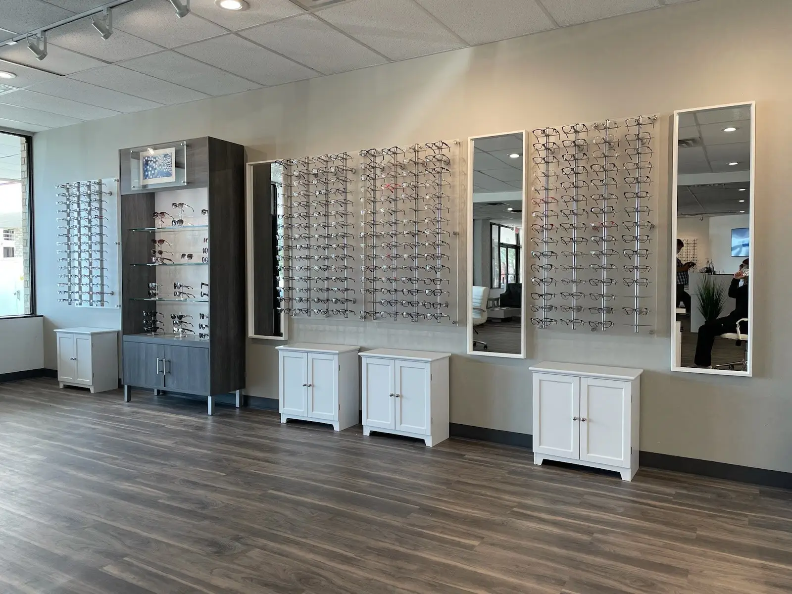 Eagan Eye Clinic eyewear display.