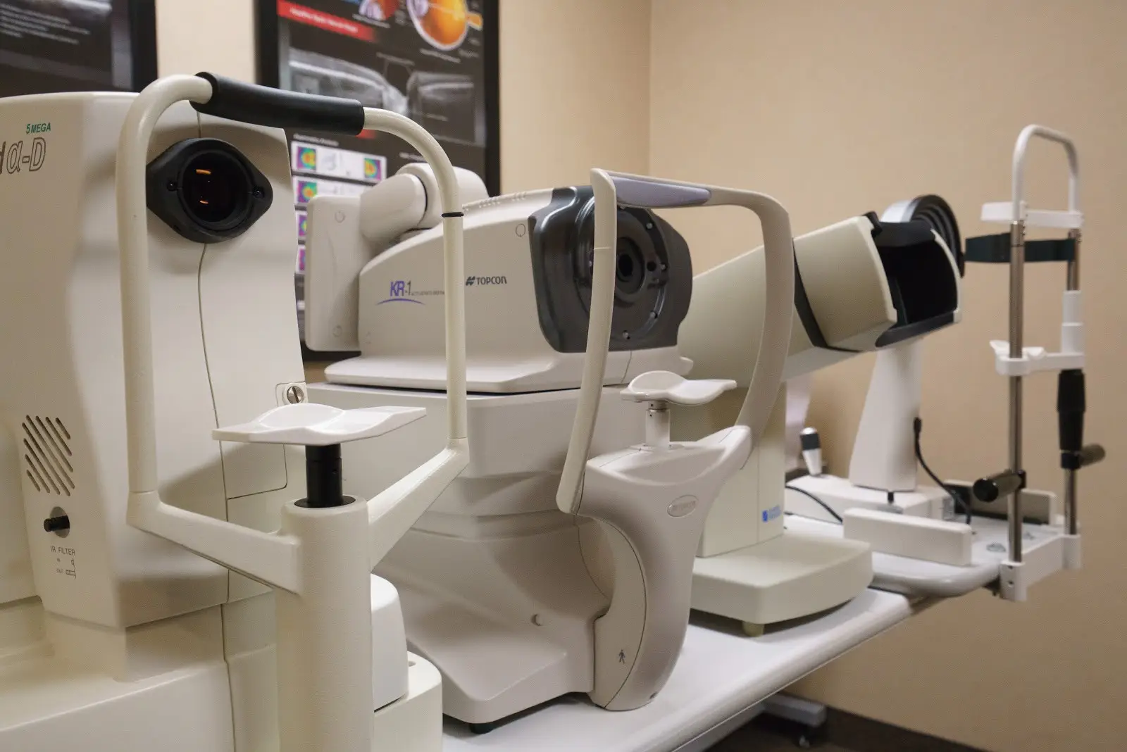 Medical eye exam room at Eagan Eye Clinic.