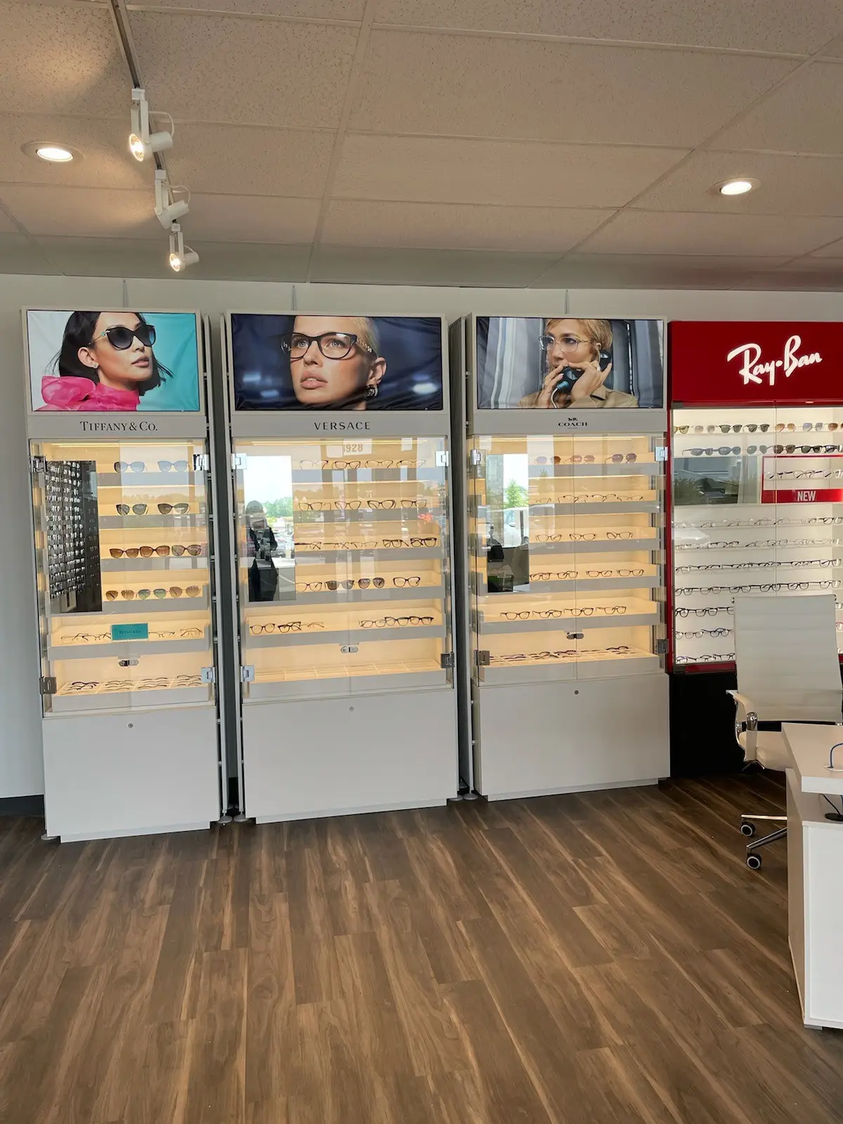 Eagan Eye Clinic eyewear display.