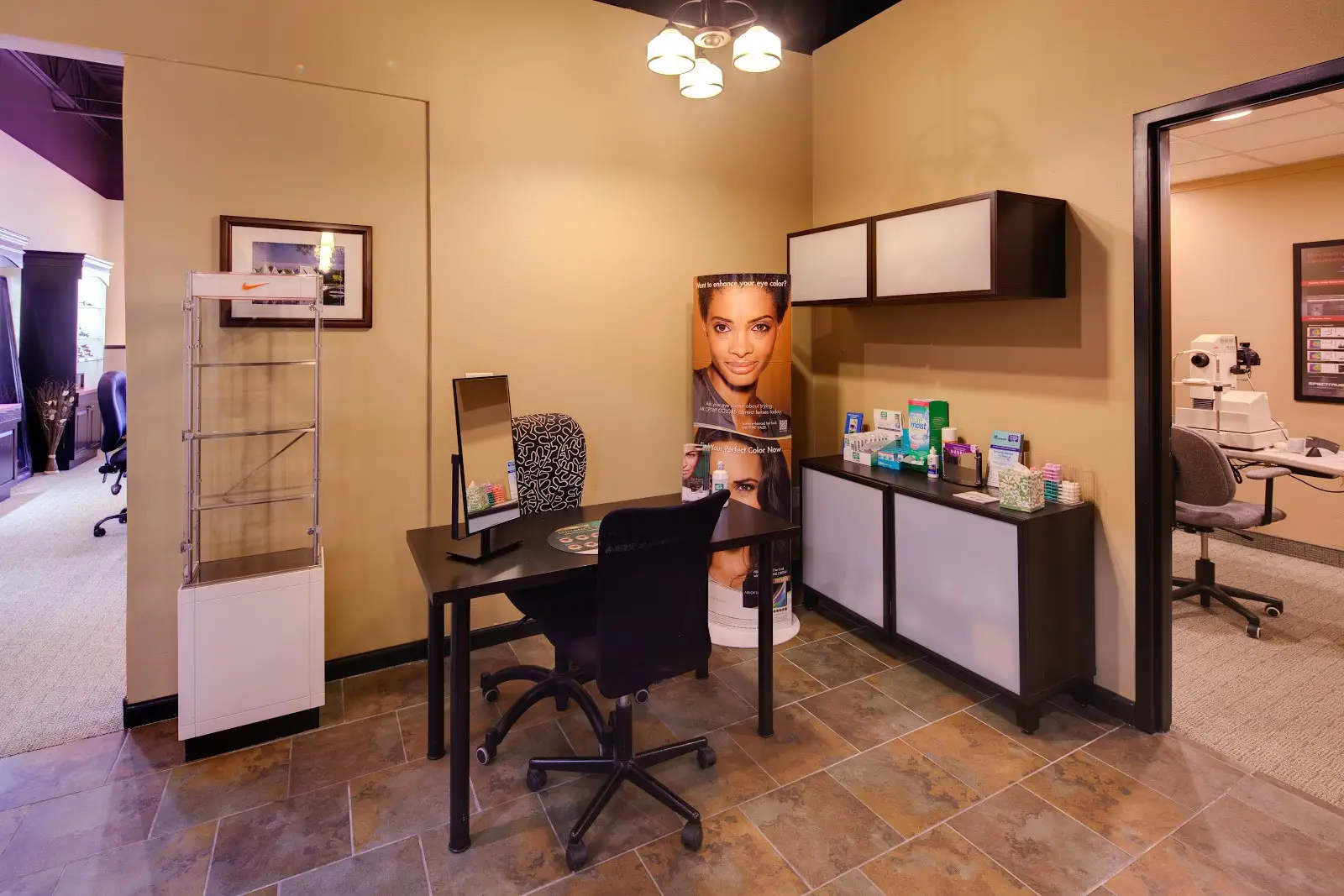 Savage Eye Clinic contact lenses area.