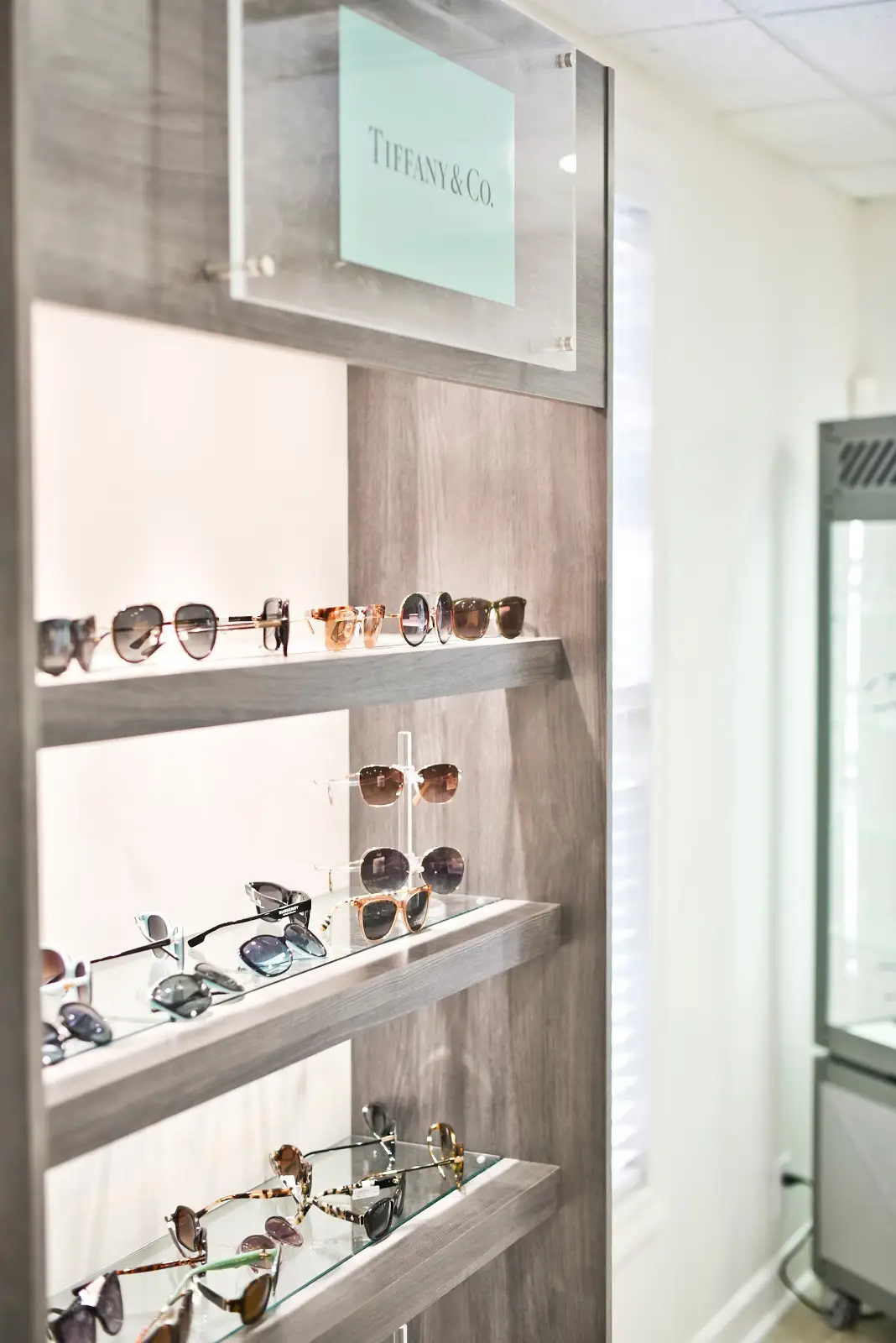 Orgain Family Vision eyewear display at 131 Indian Lake Road.